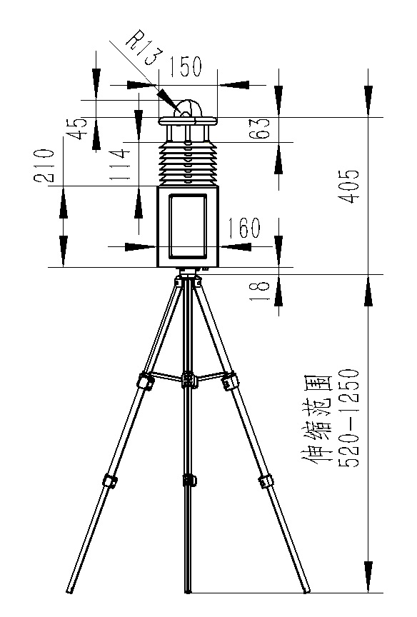 小型移动气象设备尺寸图