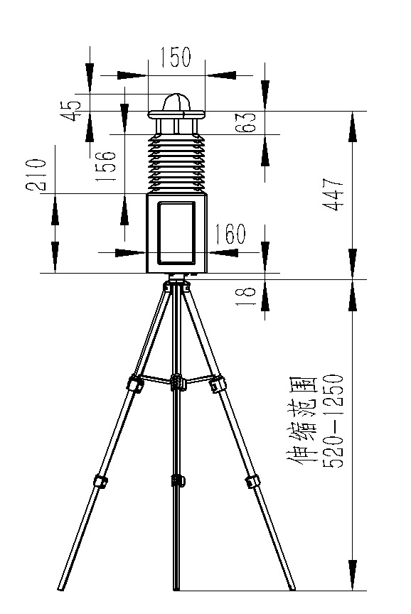 科研级自动气象站尺寸图