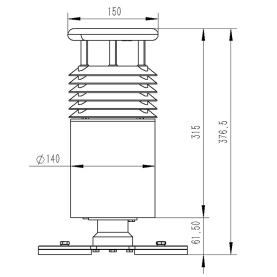 车载气象站二要素尺寸图